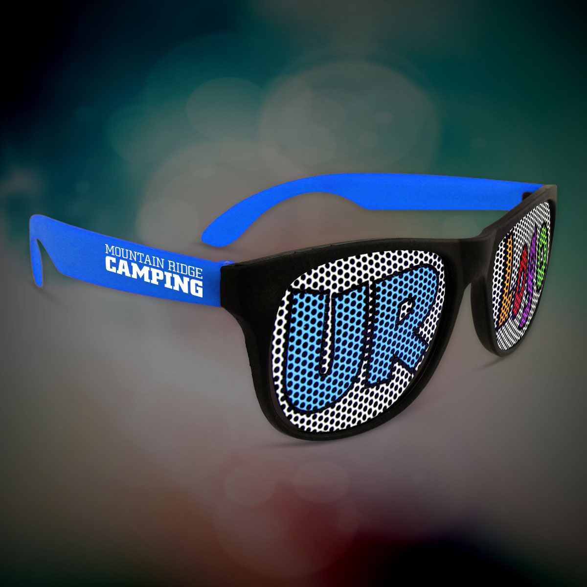 Custom Blue Neon Billboard Sunglasses