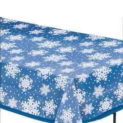 Snowflake Overlay Clear Table Cover 