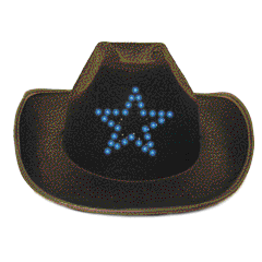 Flashing Star LED Cowboy Hat