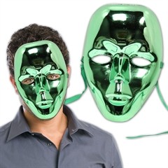 Green Metallic Full Face Mask 
