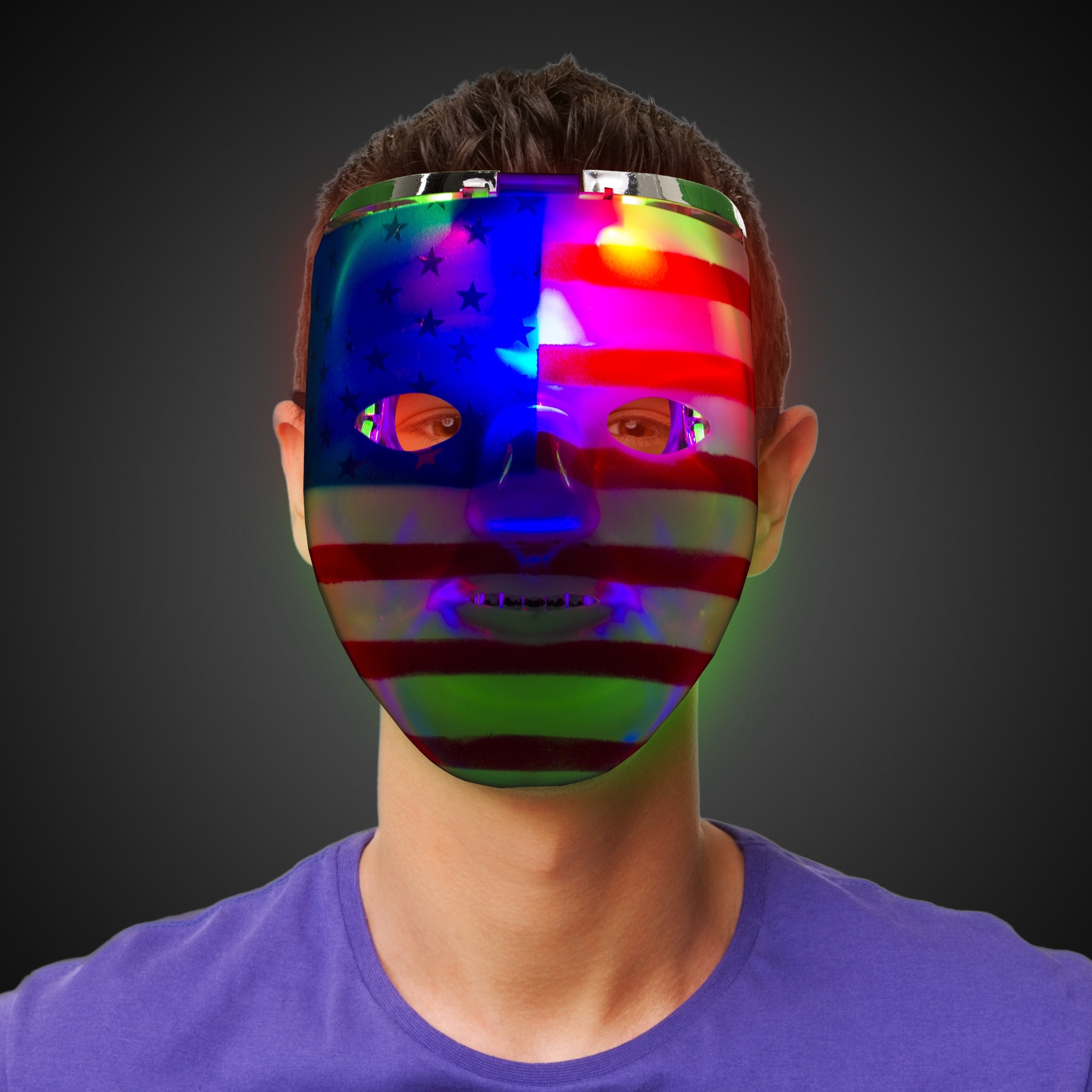 Patriotic LED Double Face Mask