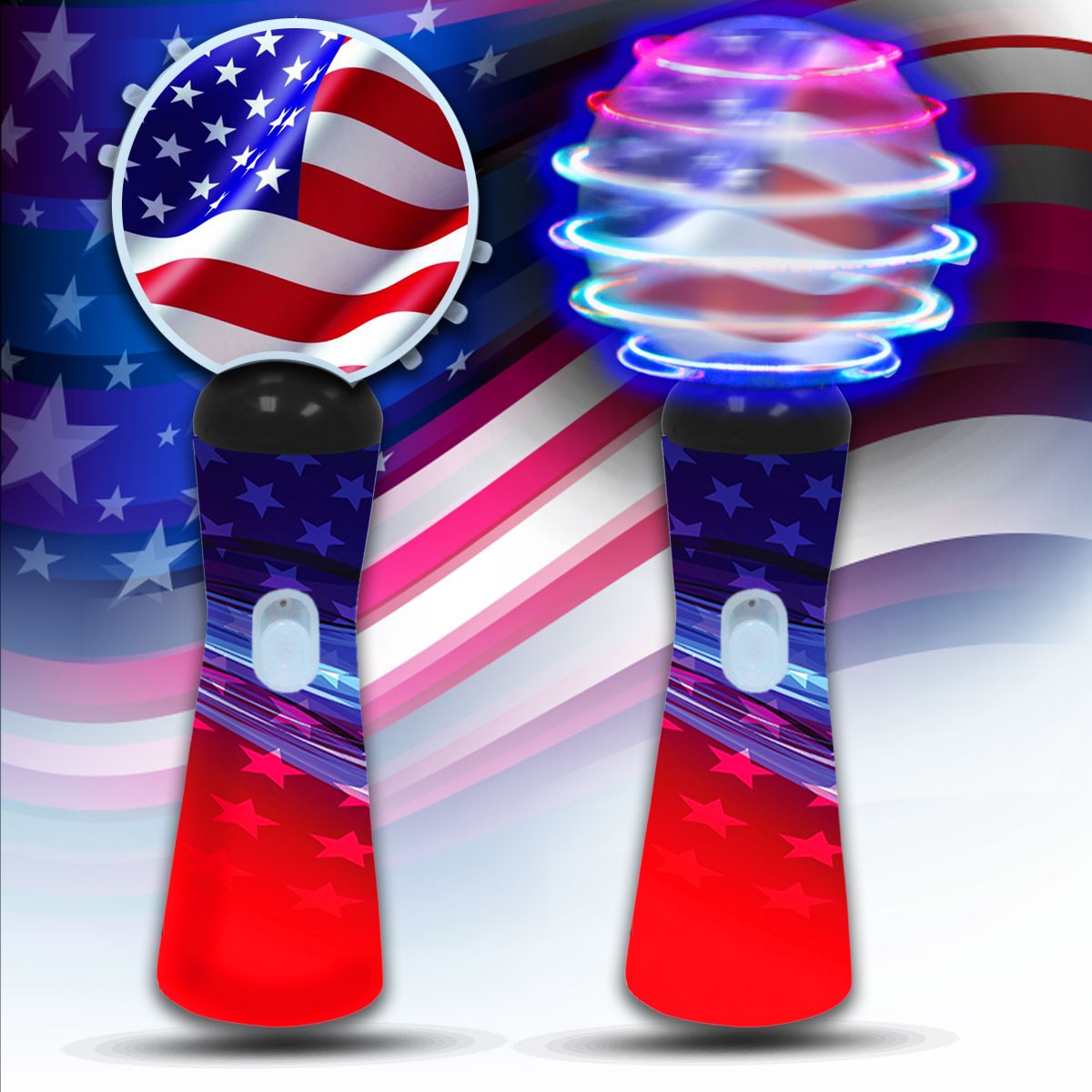 Patriotic LED 9 Coin Spinner Wand patriotic-led-9-coin-spinner-wand