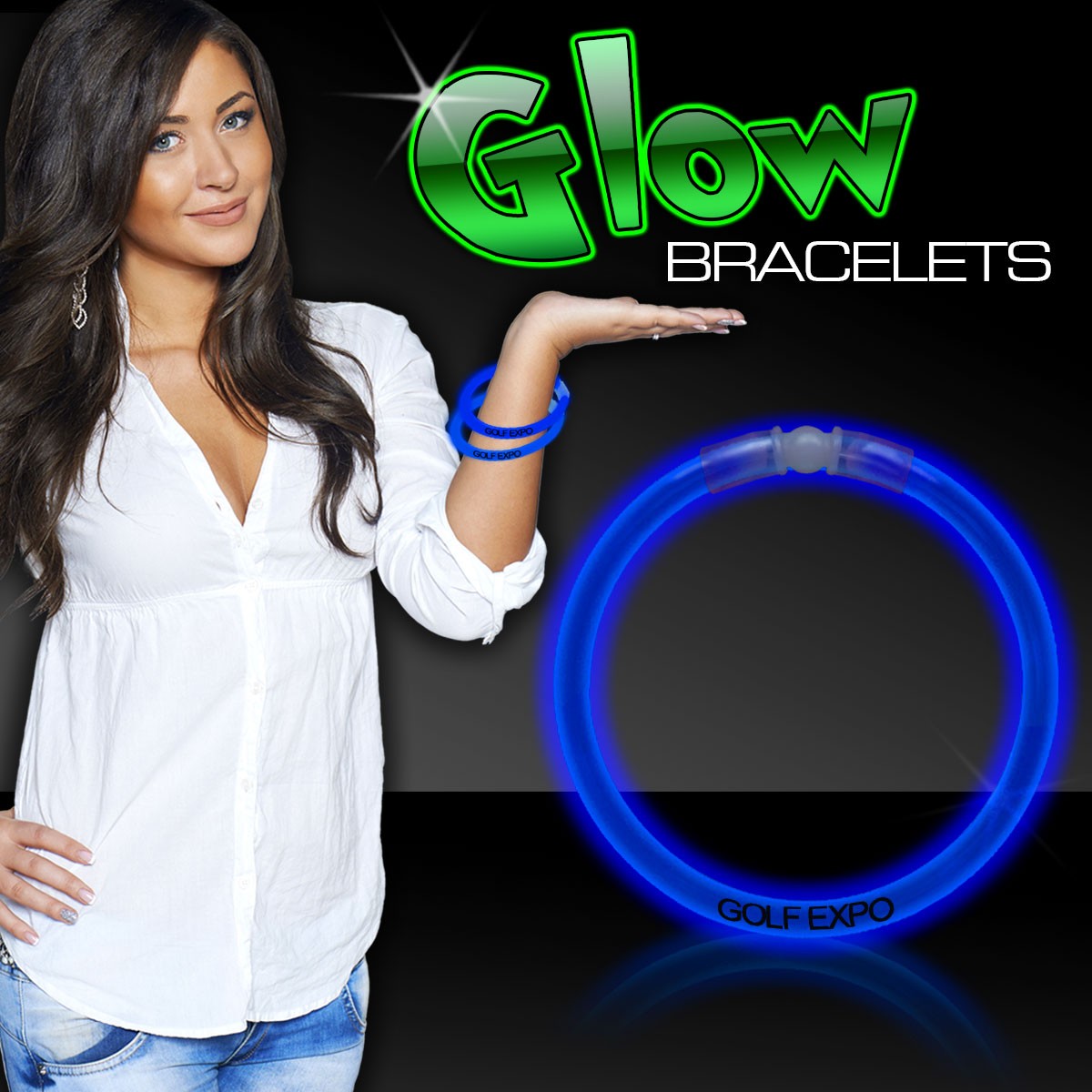 Blue Superior 8" Glow Bracelets 
