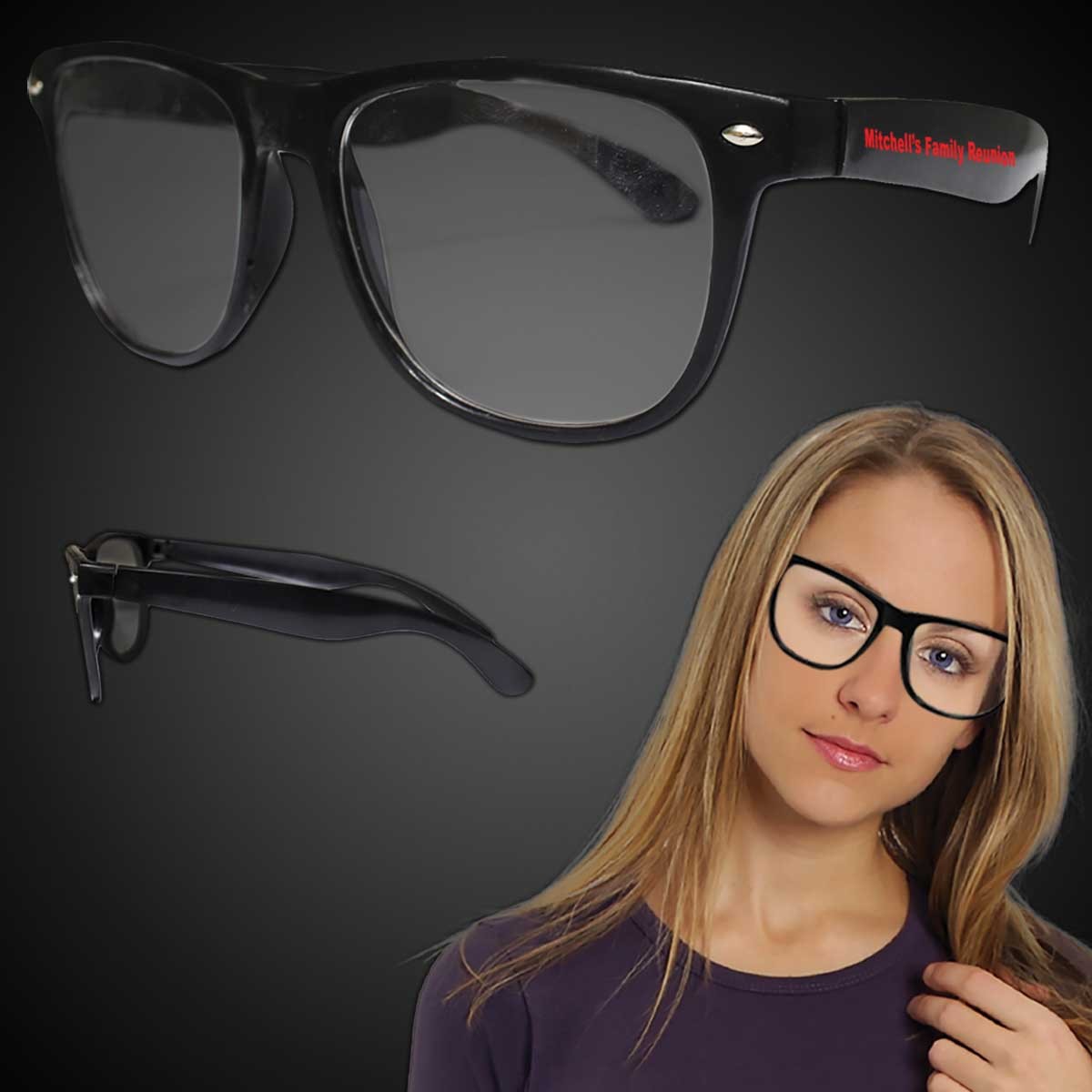 Black Frame 50's Eyeglasses