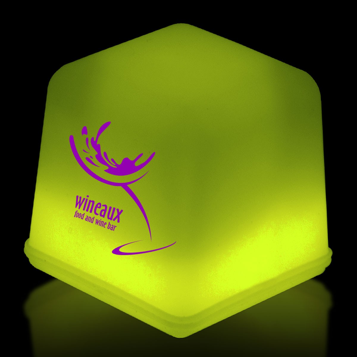 1" Yellow Glowing Ice Cubes 