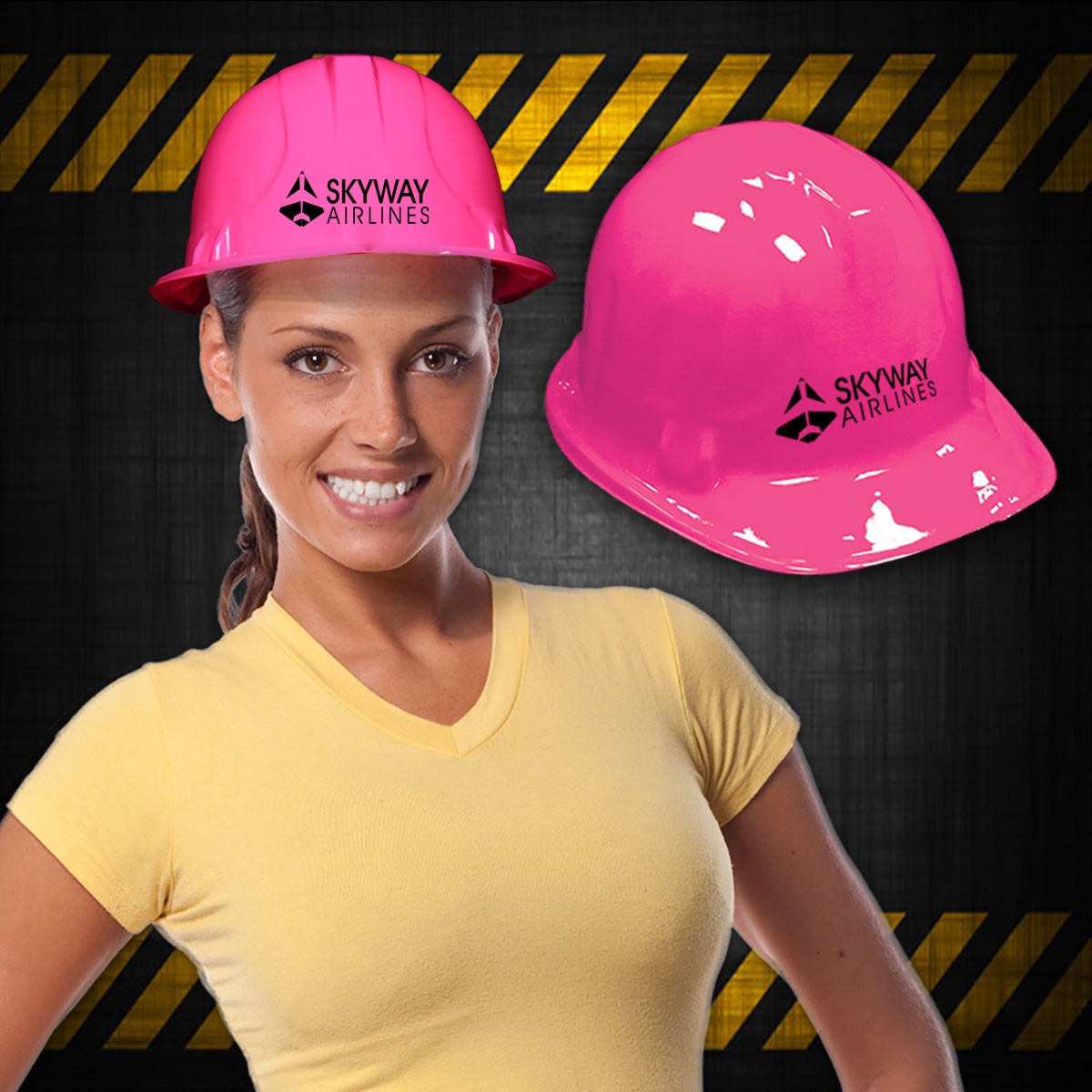 Pink Plastic Construction Hat 