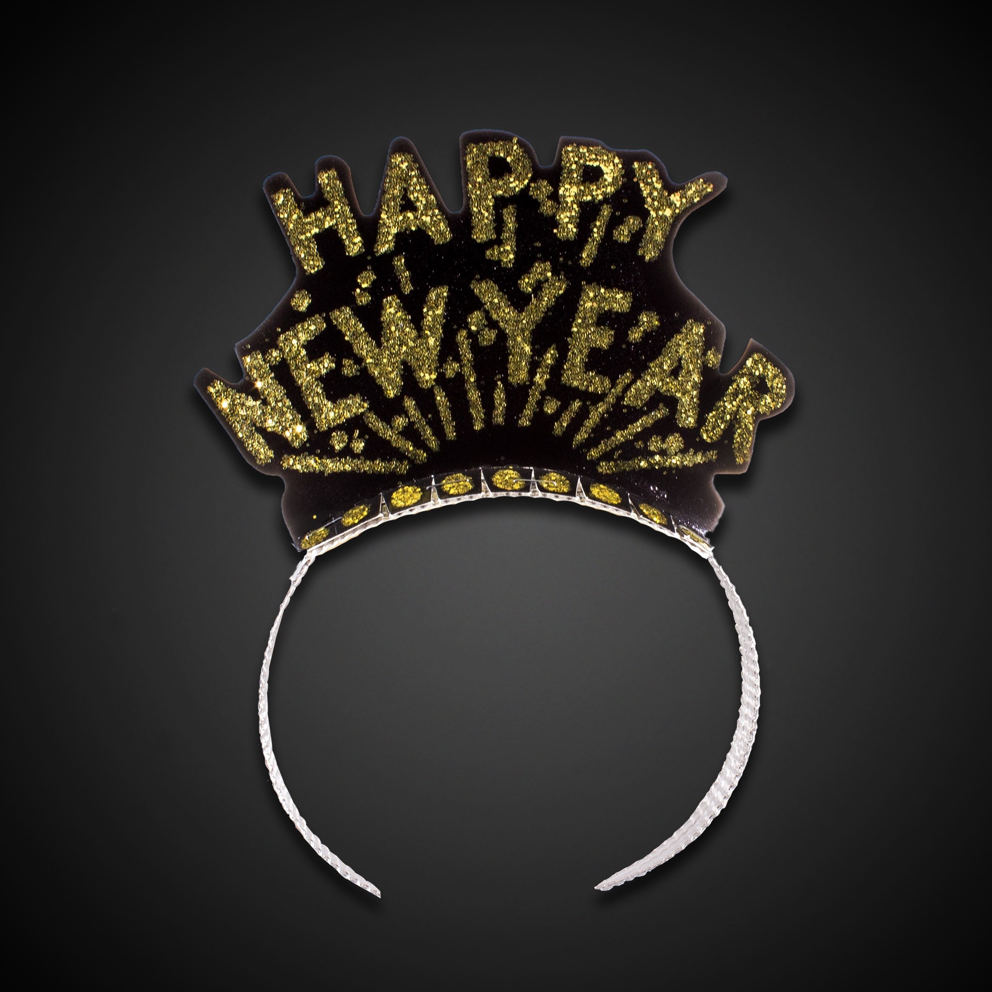 Happy New Year Black & Gold Tiaras New Year's Eve - Holidays &