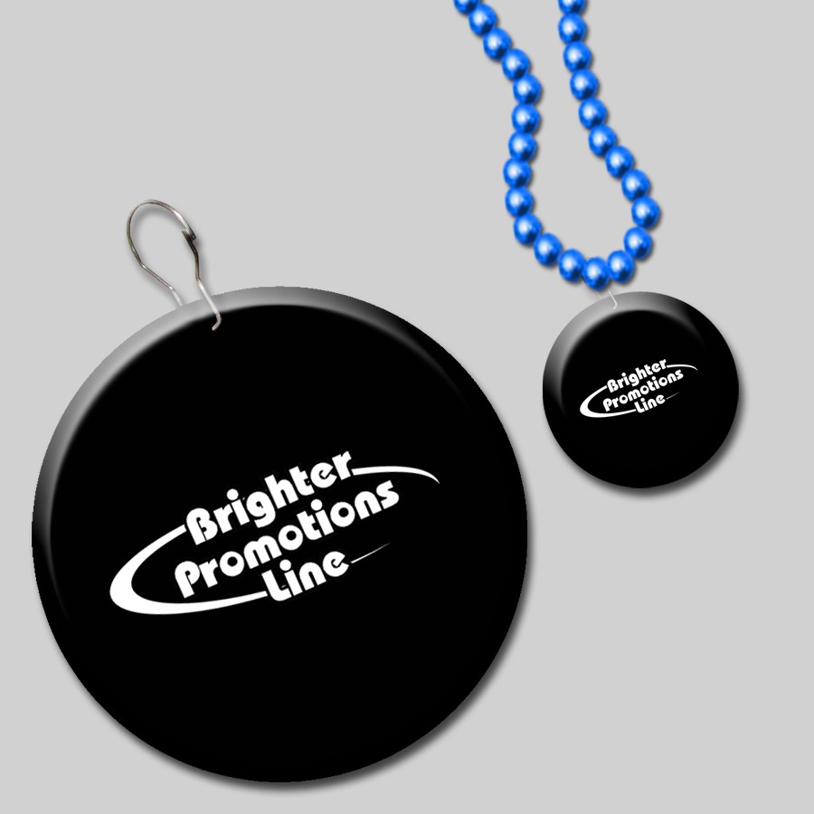 Black Circle Plastic Medallion Badges