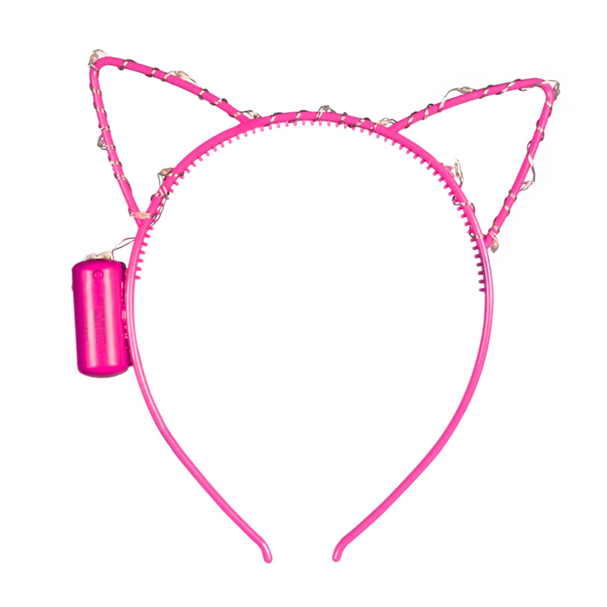 Pink LED Cat Ear Headband - Light Up Novelties