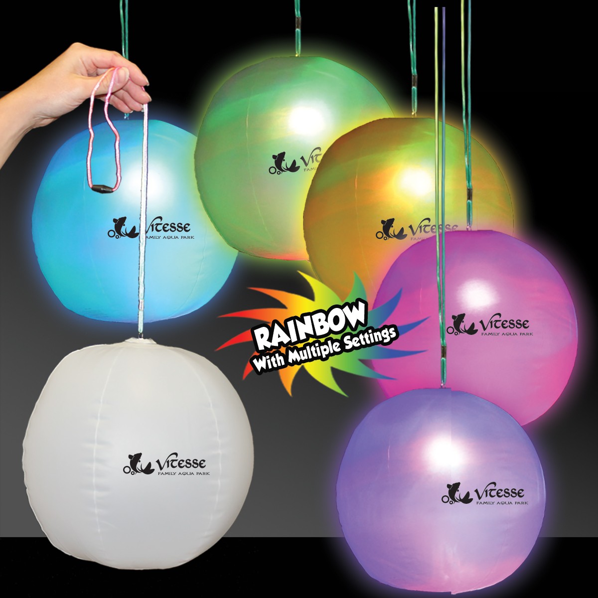 Light Up Inflatable LED Beach Ball Decoration