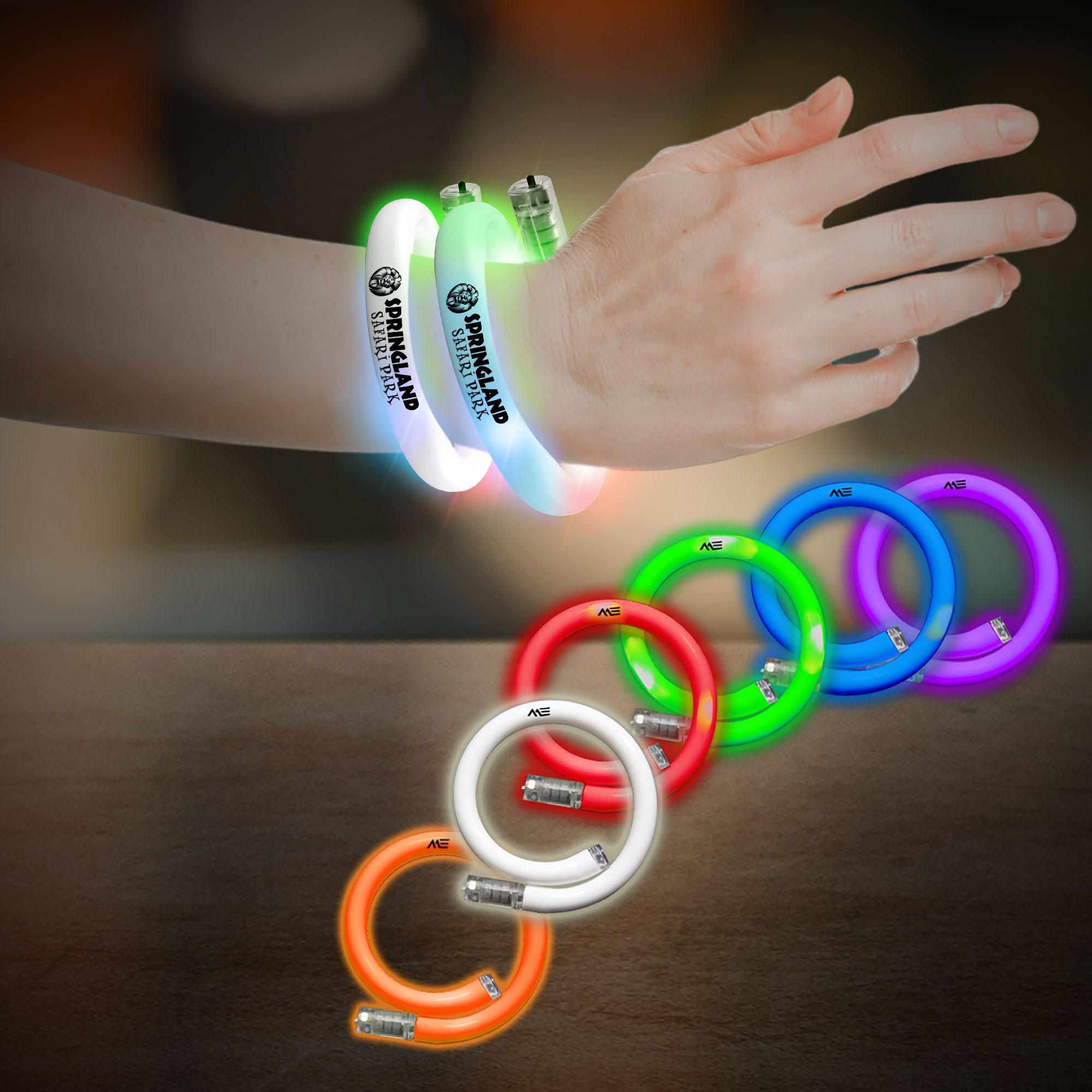 Flashing Coil Tube Bracelet - Multiple Colors 