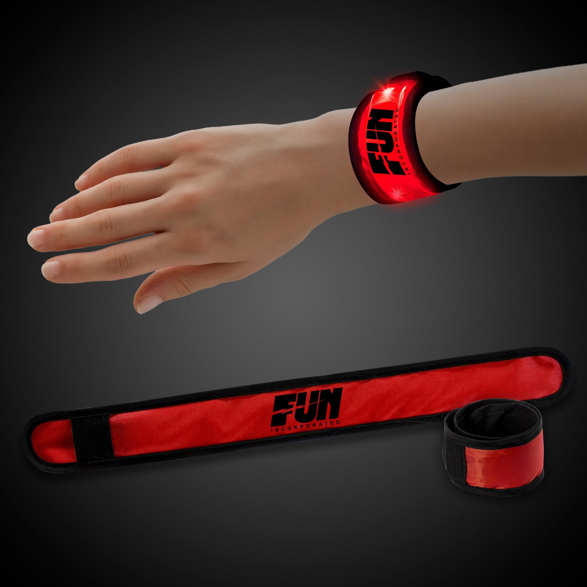 Red LED Slap Bracelet