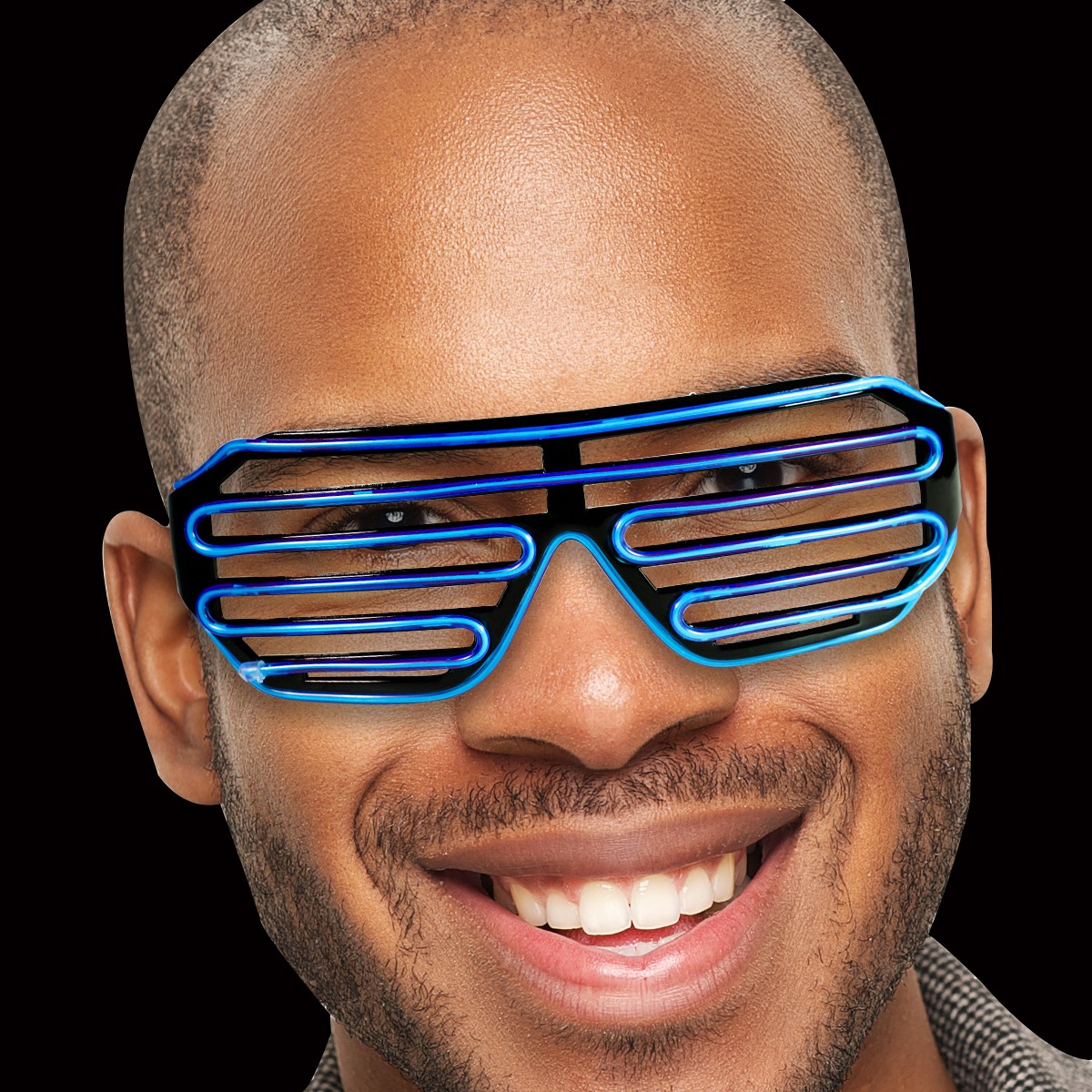 Blue LED Slotted EL Sunglasses