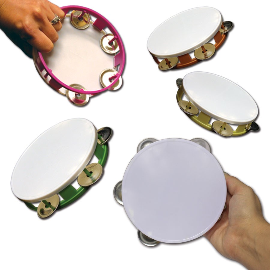 5 1/2" Plastic Tambourines - Cowbells, Clappers, Maracas & Noise Makers