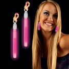 Pink Glow Clip On Earrings 