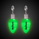 Green Bulb LED Clip-On Earrings