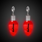 Red Bulb LED Clip-On Earrings
