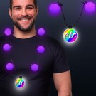 Purple LED Medallion Ball Necklace 