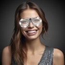 White LED Slotted Glasses 