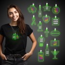Green Light Up Pendant Necklaces