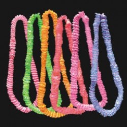 Assorted Color Two Tone Plastic Leis 