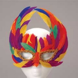Rainbow Feather Mask