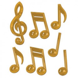Gold Music Notes 