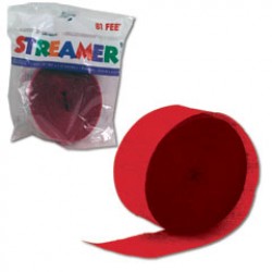 Red Crepe Paper Streamer