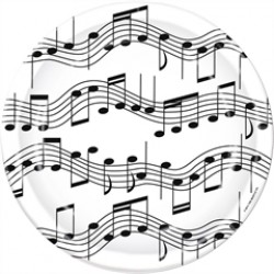 Musical Notes  7'' Plates 