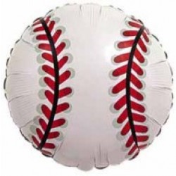 Baseball Metallic Balloon - 18 Inch