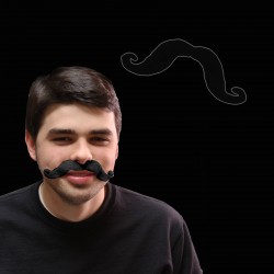 Black Handlebar Mustaches 