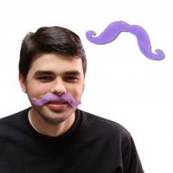 Purple Handlebar Mustaches 