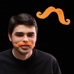 Orange Handlebar Mustaches 