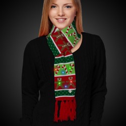 Gingerbread and Candy Cane LED Scarf
