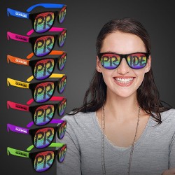 Rainbow Pride Neon Billboard Sunglasses 