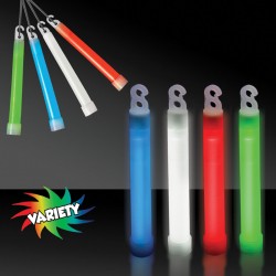 6 Inch Safety Glow Stick 10 Pack Assorted Colors 
