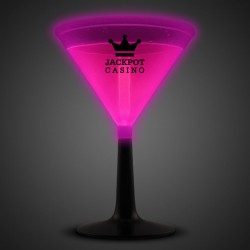 Pink 9 Ounce Glowing Martini Glass