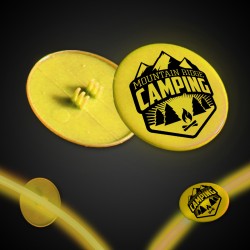 Yellow Clip On Plastic Medallion