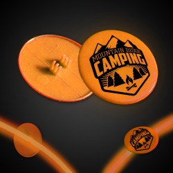 Orange Clip On Plastic Medallion 