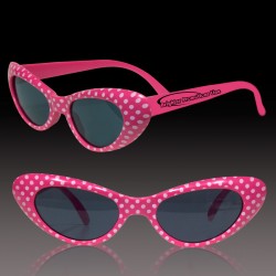 Pink Polka Dot 50's Sunglasses 