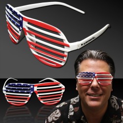 Patriotic Slotted Shutter Shade Eyeglasses 