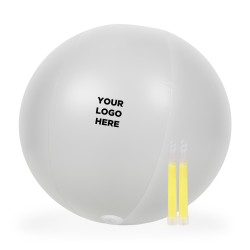 24 Inch Inflatable Beach Ball with 2 - 6 Inch GREEN Glow Sticks 