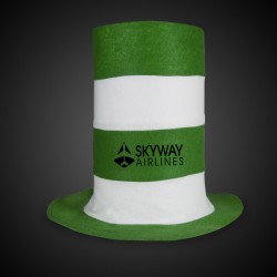Green & White Stove Pipe Top Hat