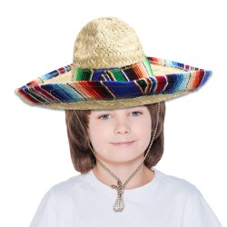 Serape Trimmed Child Size Sombrero