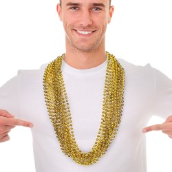 Metallic Gold Mardi Gras Beads