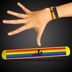 Yellow Rainbow Pride Slap Bracelet 