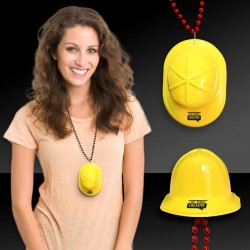 Mini Yellow Construction Hat w/ J- Hook Attachment 