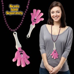 Pink & White Hand Clappers w/ J - Hook