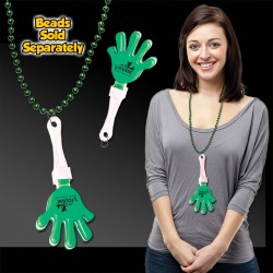 Green & White Hand Clappers w/ J - Hook