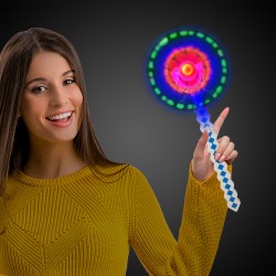 Blue Light Up Pixel Windmill Wand, Multicolor LED